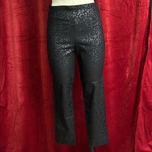Krazy Larry Black Leopard Print Patterned Slacks